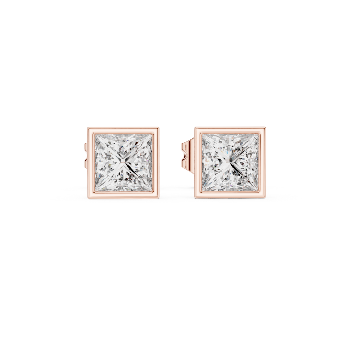 Varelle Princess Diamond Bezel Studs