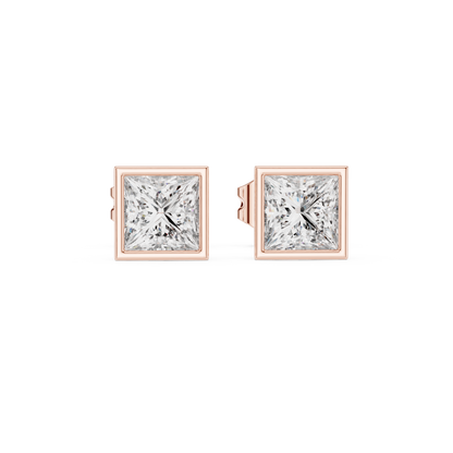 Varelle Princess Diamond Bezel Studs
