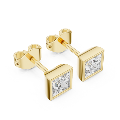 Varelle Princess Diamond Bezel Studs