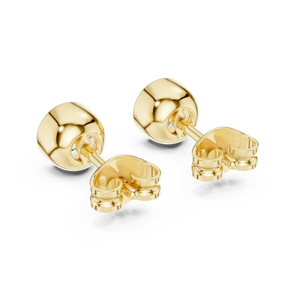 Avelisse Round Diamond Bezel Studs