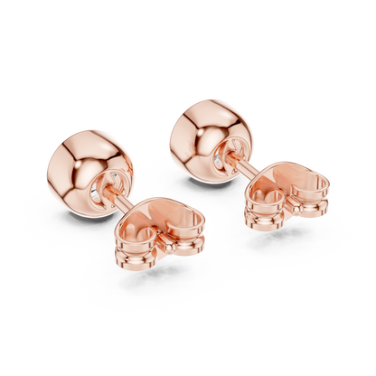 Avelisse Round Diamond Bezel Studs