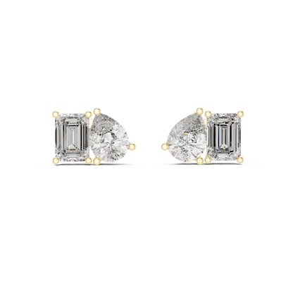 Elvara Pear Emerald Toi Moi Studs