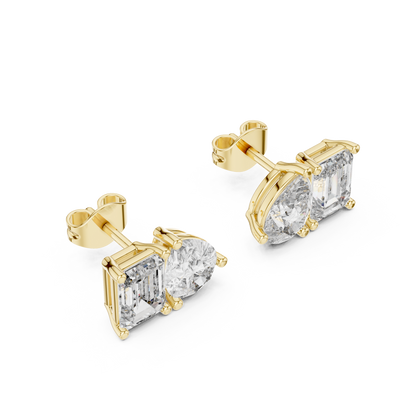 Elvara Pear Emerald Toi Moi Studs