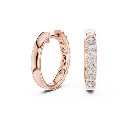 Velmora Round Diamond Pave Hoops
