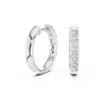 Velmora Round Diamond Pave Hoops