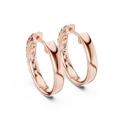 Velmora Round Diamond Pave Hoops