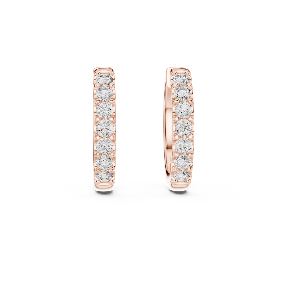 Velmora Round Diamond Pave Hoops