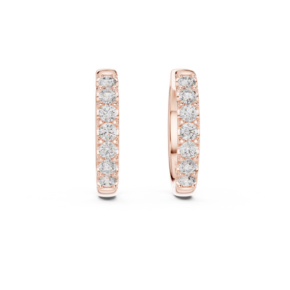 Velmora Round Diamond Pave Hoops
