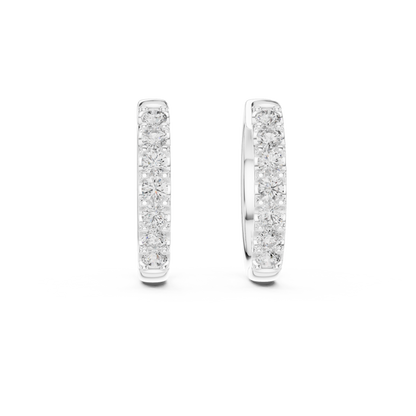 Velmora Round Diamond Pave Hoops