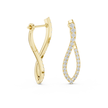 Elisara Twisted Teardrop Hoops