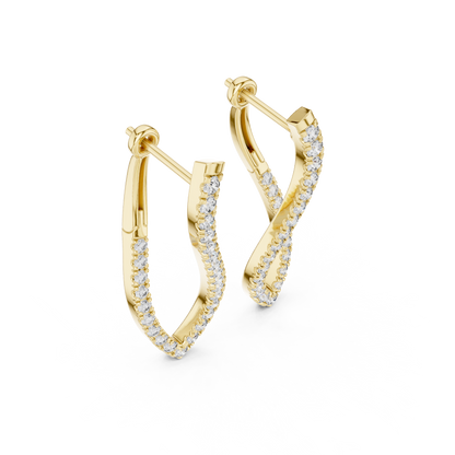Elisara Twisted Teardrop Hoops