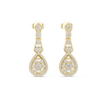 Elowira Diamond Geometric Tear Drops
