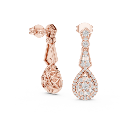 Elowira Diamond Geometric Tear Drops
