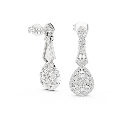 Elowira Diamond Geometric Tear Drops