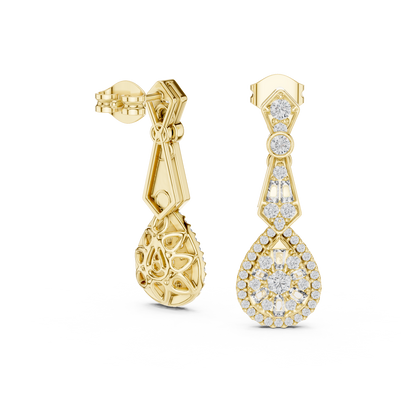 Elowira Diamond Geometric Tear Drops