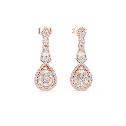 Elowira Diamond Geometric Tear Drops