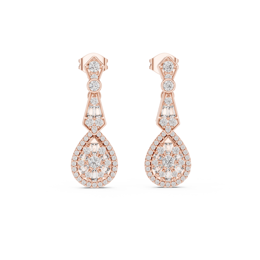 Elowira Diamond Geometric Tear Drops