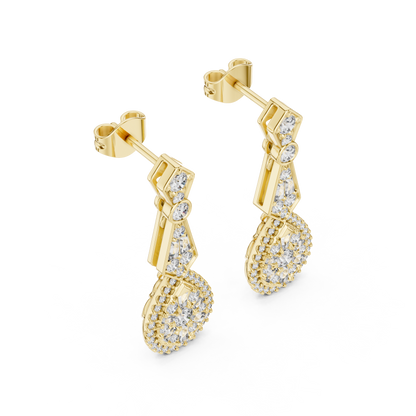 Elowira Diamond Geometric Tear Drops