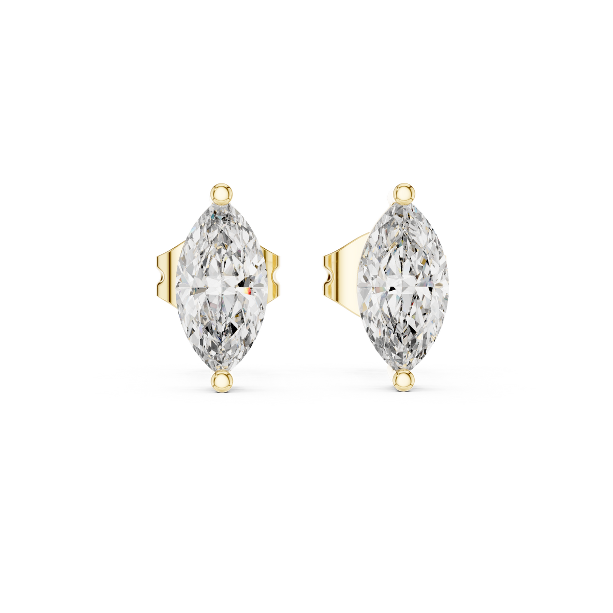 Zavienne Marquise Diamond Sculpted Studs