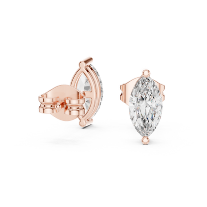 Zavienne Marquise Diamond Sculpted Studs