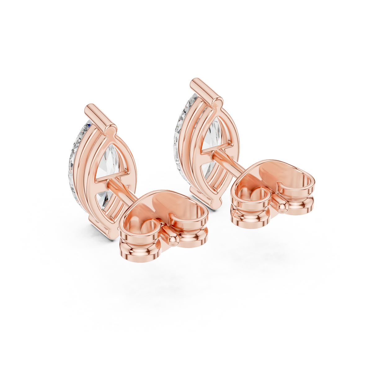 Zavienne Marquise Diamond Sculpted Studs