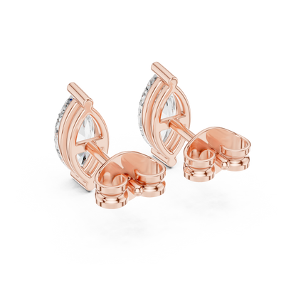 Zavienne Marquise Diamond Sculpted Studs