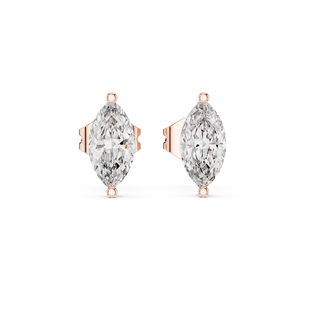 Zavienne Marquise Diamond Sculpted Studs