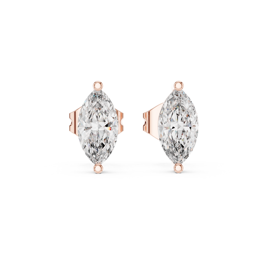 Zavienne Marquise Diamond Sculpted Studs