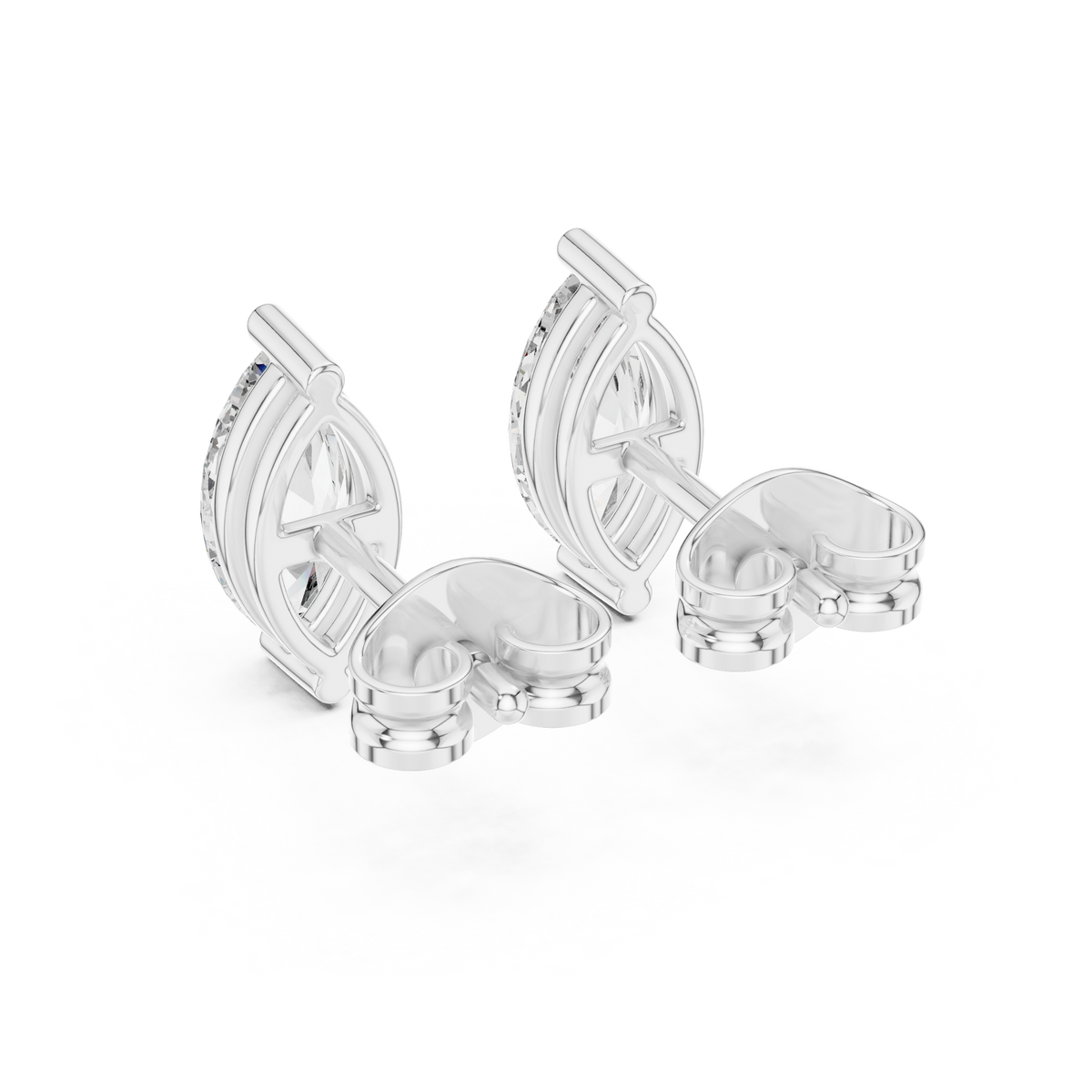 Zavienne Marquise Diamond Sculpted Studs