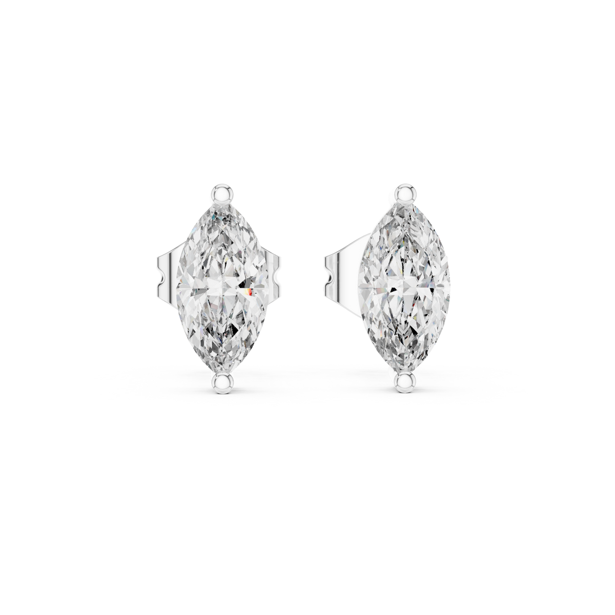 Zavienne Marquise Diamond Sculpted Studs