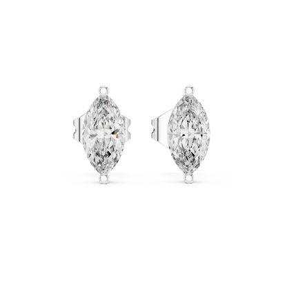 Zavienne Marquise Diamond Sculpted Studs