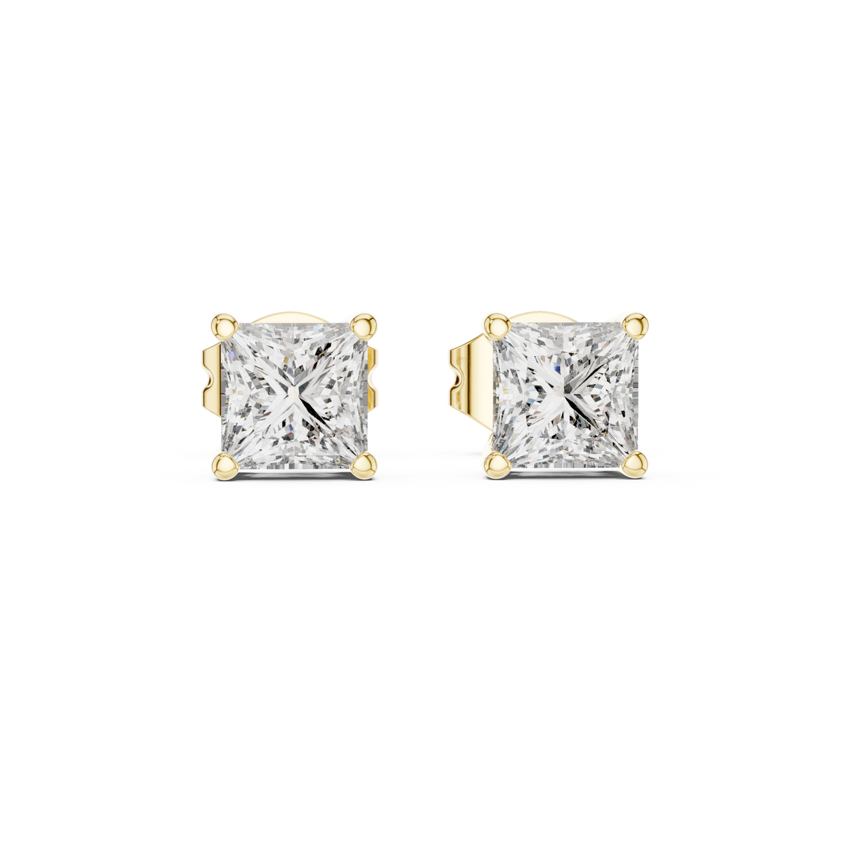 Zelvane Princess Diamond Sculpted Stud Earring