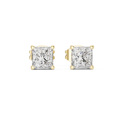 Zelvane Princess Diamond Sculpted Stud Earring