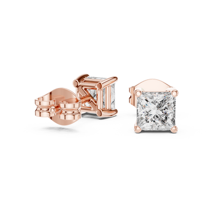 Zelvane Princess Diamond Sculpted Stud Earring