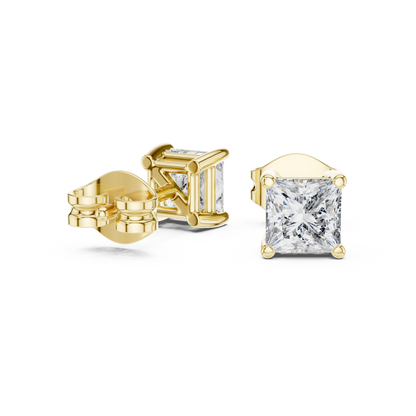 Zelvane Princess Diamond Sculpted Stud Earring