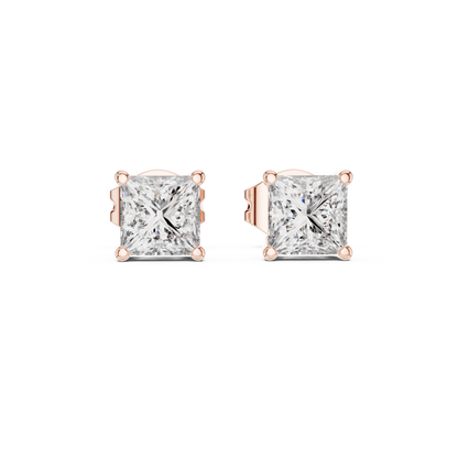 Zelvane Princess Diamond Sculpted Stud Earring