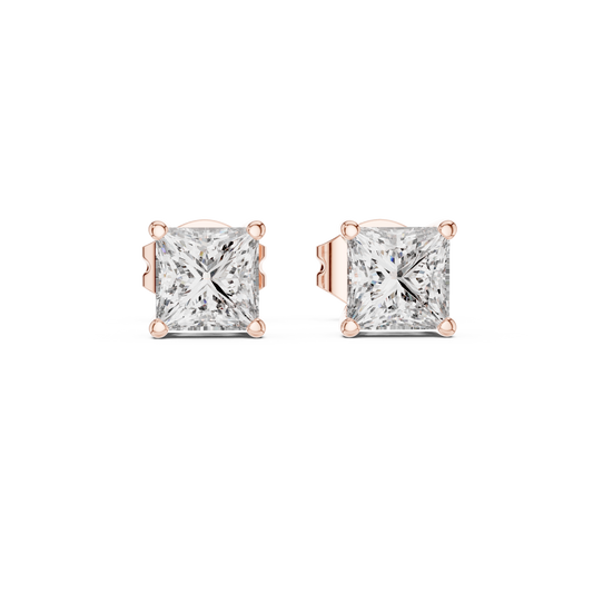 Zelvane Princess Diamond Sculpted Stud Earring