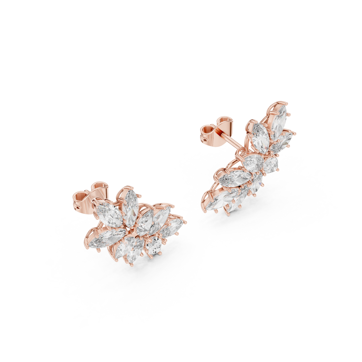 Avelora Marquise Floral Cluster Stud Earring