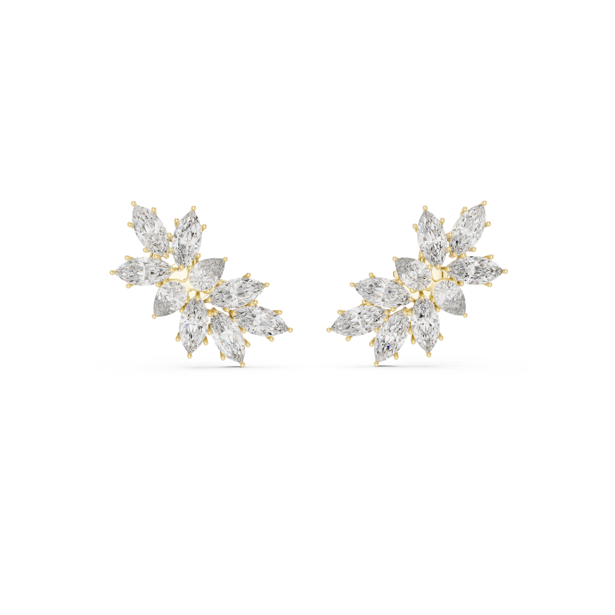 Avelora Marquise Floral Cluster Stud Earring