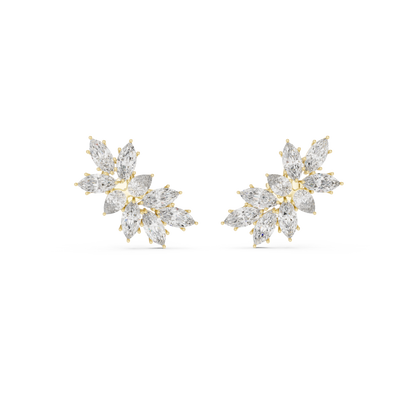 Avelora Marquise Floral Cluster Stud Earring