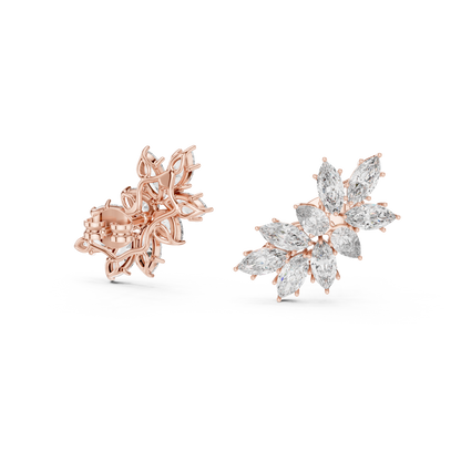 Avelora Marquise Floral Cluster Stud Earring