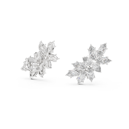 Avelora Marquise Floral Cluster Stud Earring