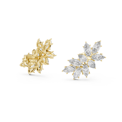 Avelora Marquise Floral Cluster Stud Earring