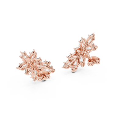 Avelora Marquise Floral Cluster Stud Earring
