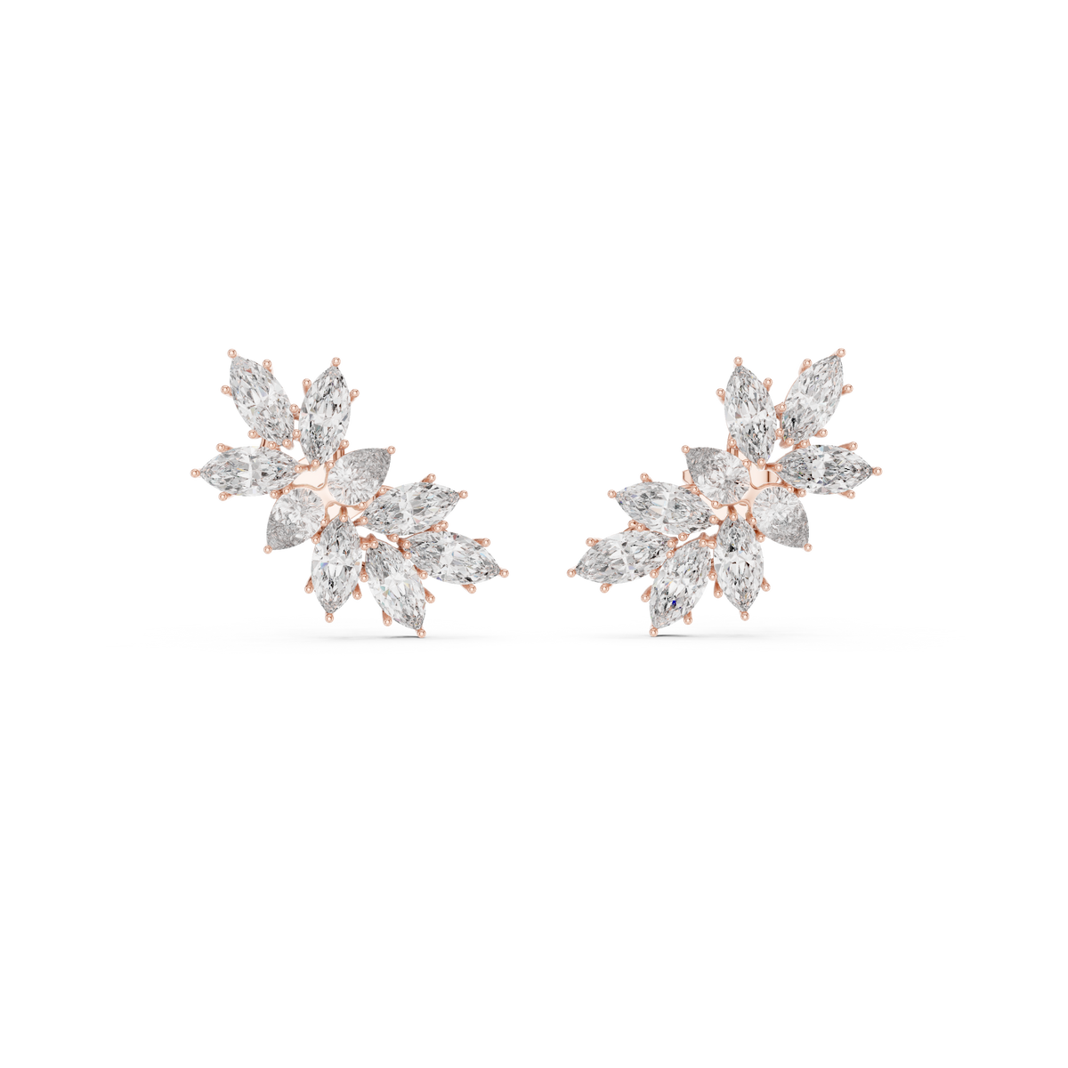 Avelora Marquise Floral Cluster Stud Earring