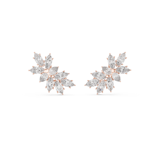 Avelora Marquise Floral Cluster Stud Earring