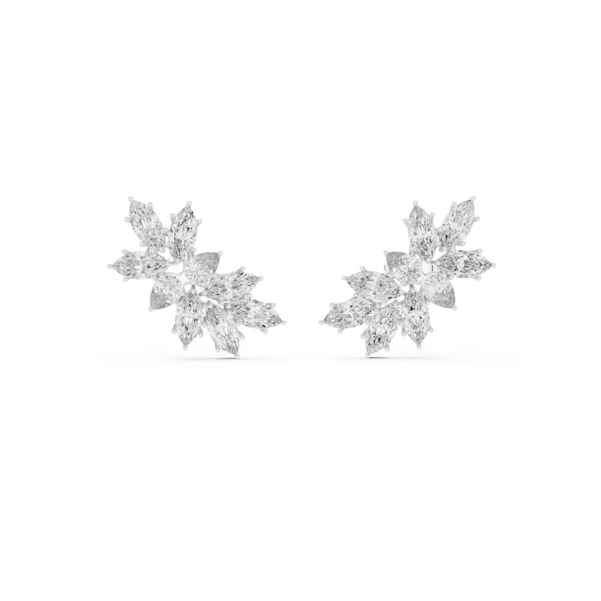 Avelora Marquise Floral Cluster Stud Earring