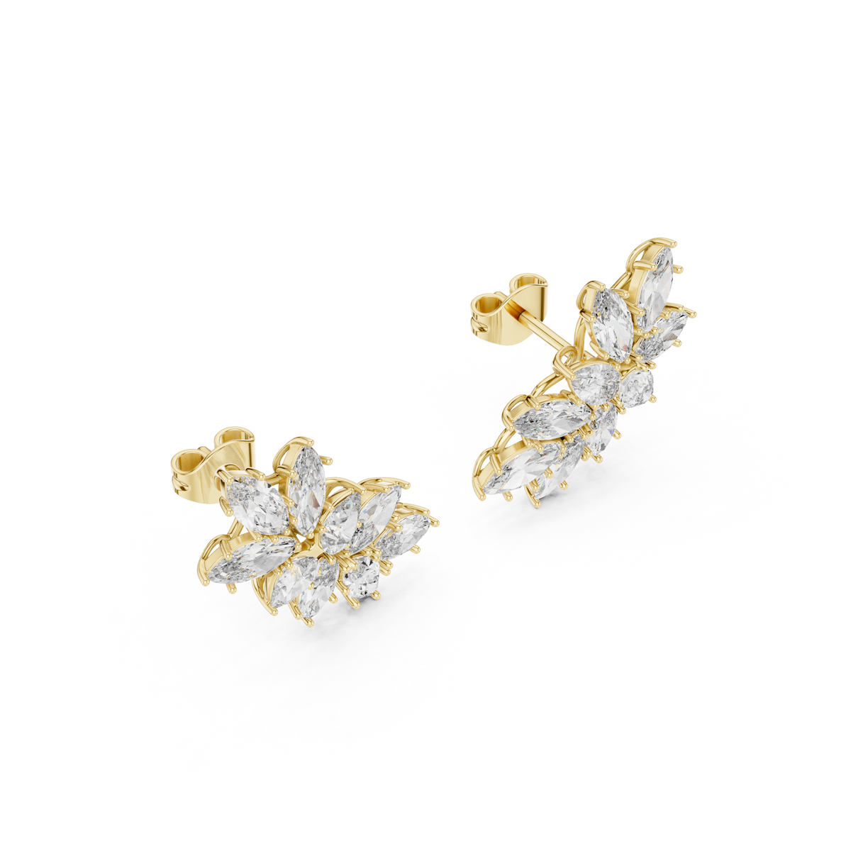 Avelora Marquise Floral Cluster Stud Earring