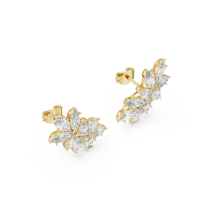 Avelora Marquise Floral Cluster Stud Earring
