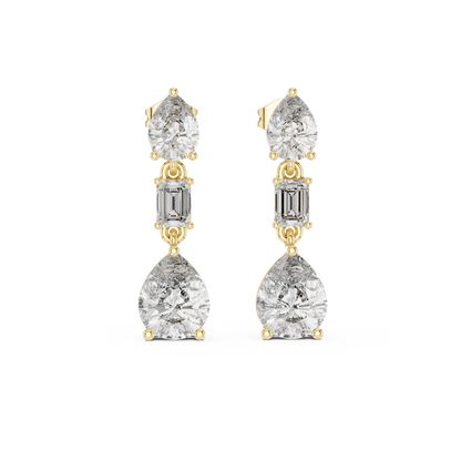 Viresta Pear Emerald Cascade Drop Earring